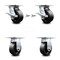 Service Caster 5 Inch Glass Filled Nylon Caster Brakes/Swivel Locks and 2 Rigid SCC, 2PK SCC-35S520-GFNB-SLB-BSL-2-R-2 - alternate 1